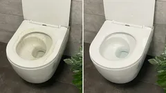 水500mlに対して錠剤2錠。どんなに古いトイレでも、新品のようにピカピカになります。